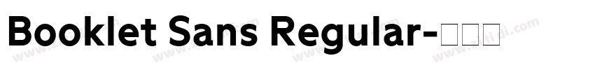 Booklet Sans Regular字体转换